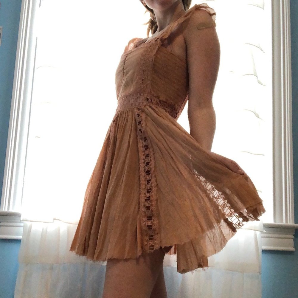 Free People Lace Decal Dress